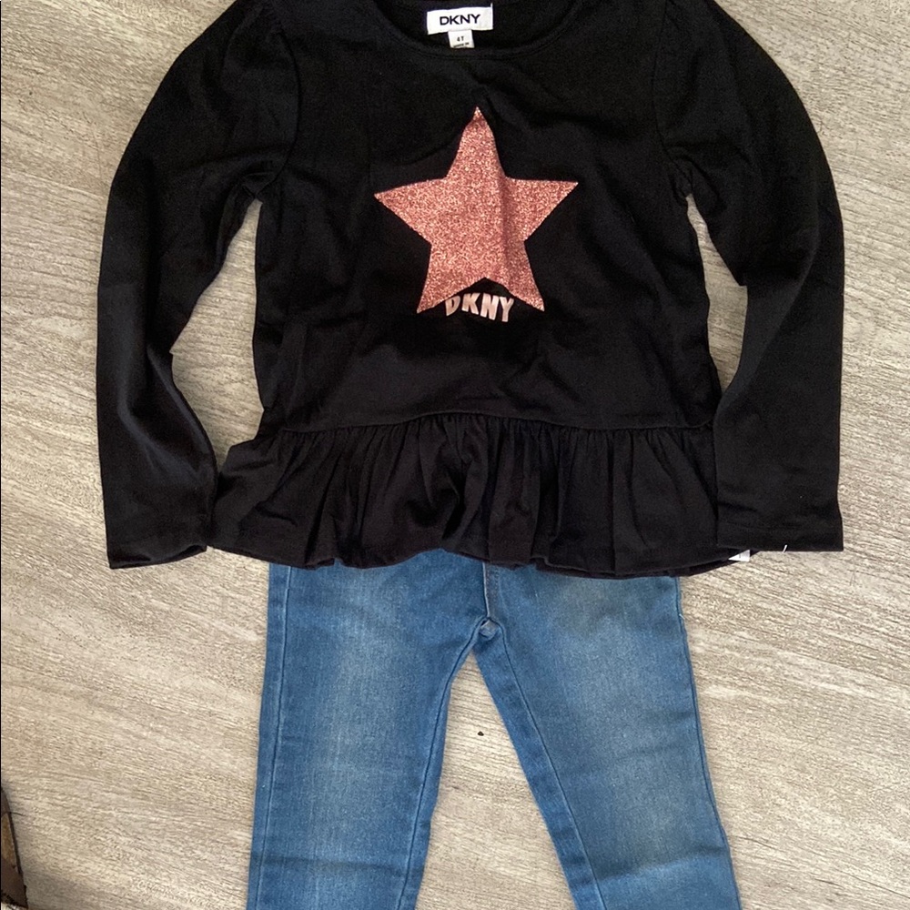 DKNY Black Star Kids Top
